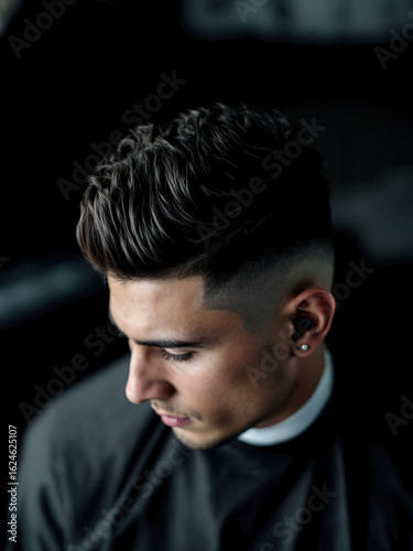 Stylish men's modern hairstyle with undercut design for trendy look
