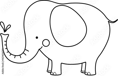 Wallpaper Mural Vector illustration of an Elephant, Line Drawing, icon Torontodigital.ca