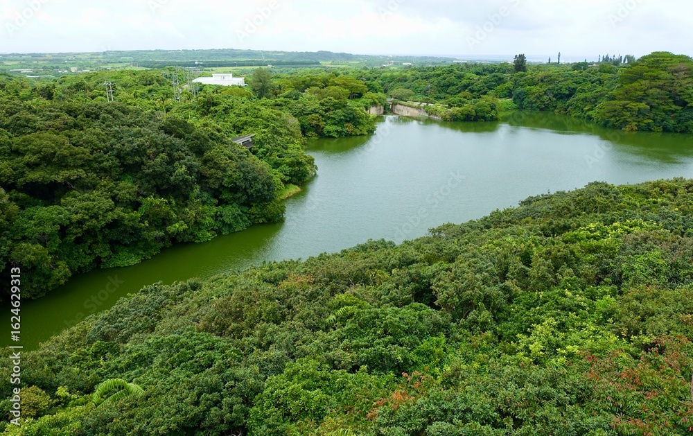 Fototapeta premium 石垣ダムの風景 沖縄 石垣島