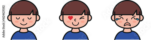 Get a lively collection of boy facial expressions vector illustration, perfect for adding personality to your designs. Ideal for websites, apps, and creative projects!
