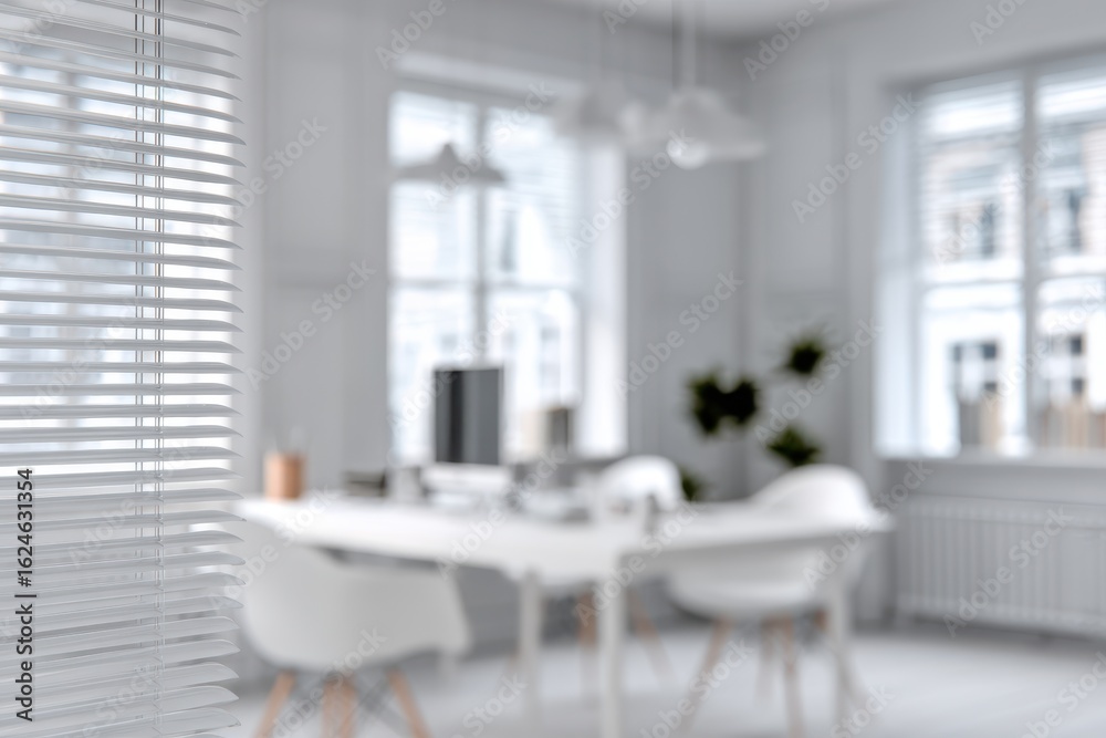 Fototapeta premium Blurred modern white office space