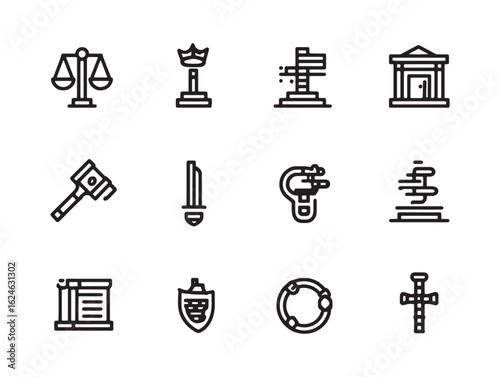 Criminal Conviction Minimalist Line Art