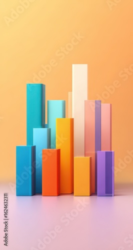 Colorful, abstract bar graph