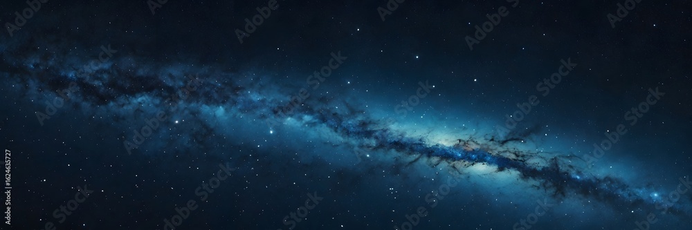 Fototapeta premium Vast Night Sky Showing Milky Way Galaxy with Bright Stars and Dark Cosmic Dust