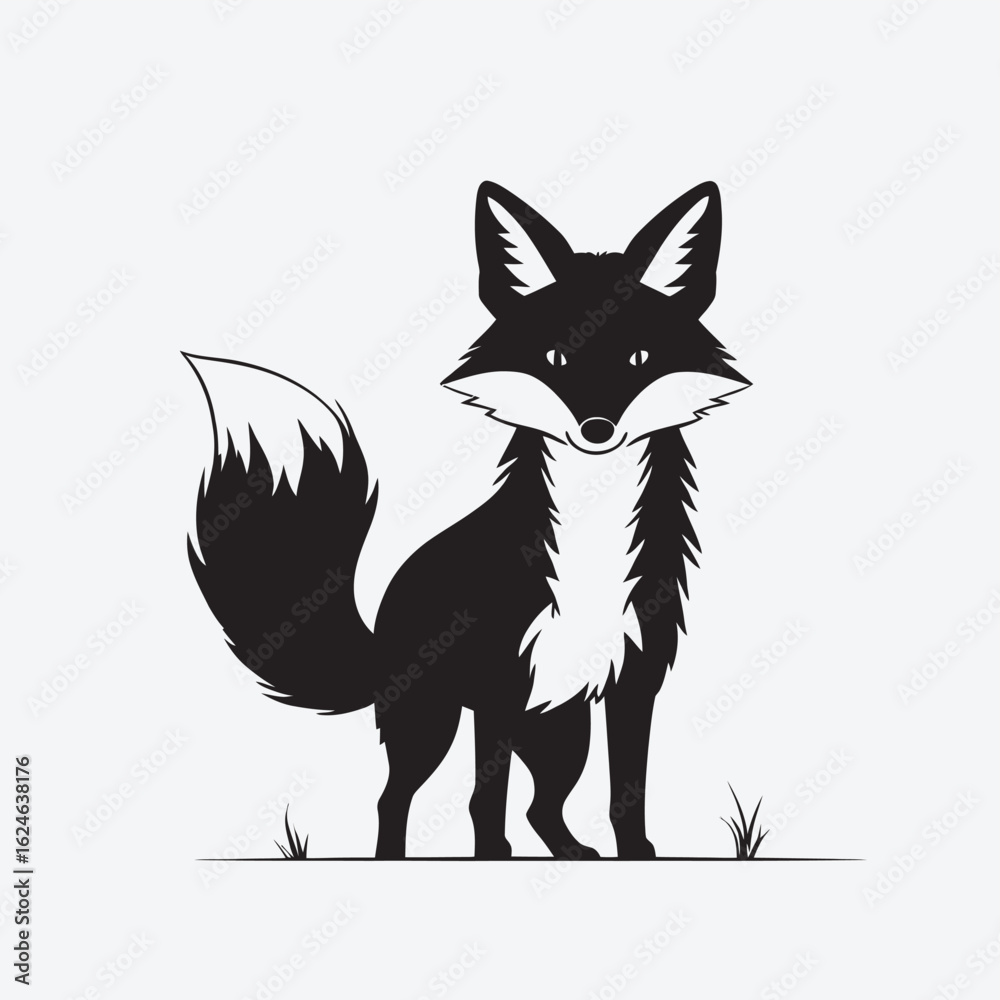 Obraz premium vector illustration of a fox