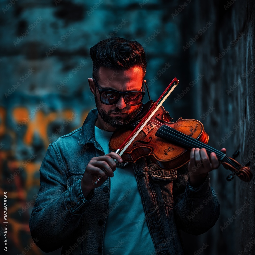 Fototapeta premium a person playing an instrument