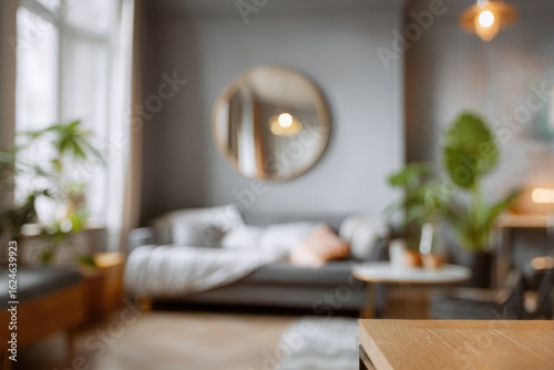 Blurry living room interior