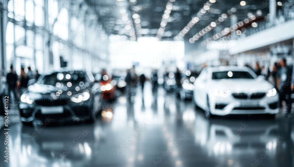 custom made wallpaper toronto digitalBlurry car showroom interior (2)