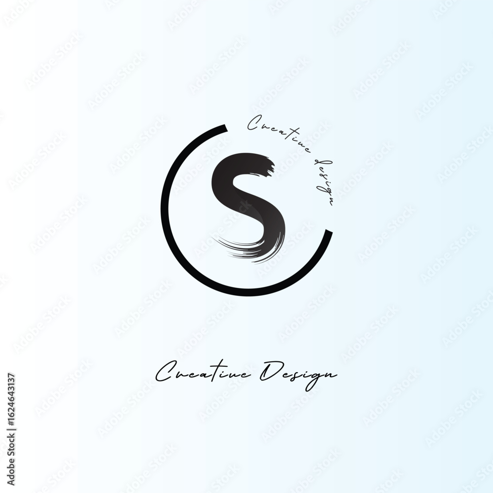 S Brush Stroke Logo – Modern Artistic Symbol with Ink Texture for Creative Branding & Visual Identity Design S Brush Stroke Logo – Modern Artistic Symbol with Ink Texture for Creative Branding & Visual Identity Design