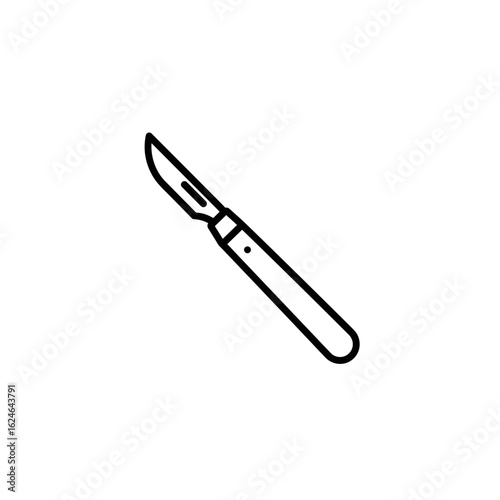 Surgical scalpel vector icon for medical procedures and healthcare