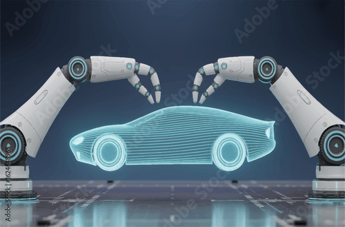 car engine 3d xray blue transparent