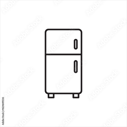Modern and retro refrigerator designs, including a vintage fridge with a top freezer, isolated on a white background