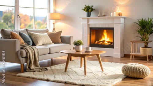 Wallpaper Mural Cozy living room scene Torontodigital.ca