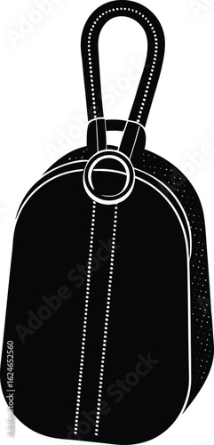 duffle bag zipper pull on white background.eps
