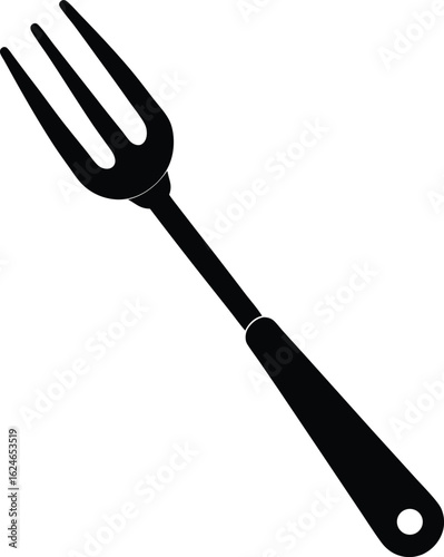 fondue fork on white background.eps