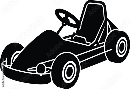 go kart on white background.eps