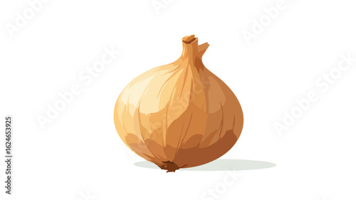 Flat Simple Design of Whole Onion Vector Illustration