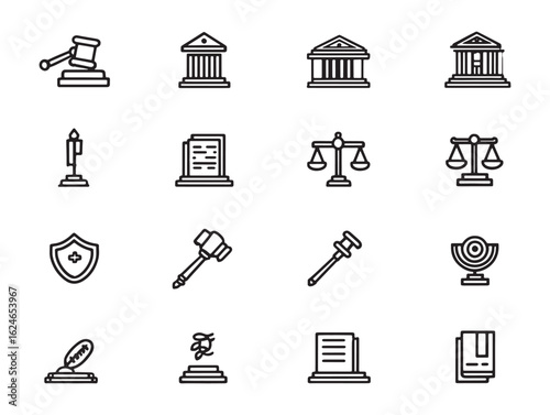 Defamation Case Minimalist 2D Line Art Design Three