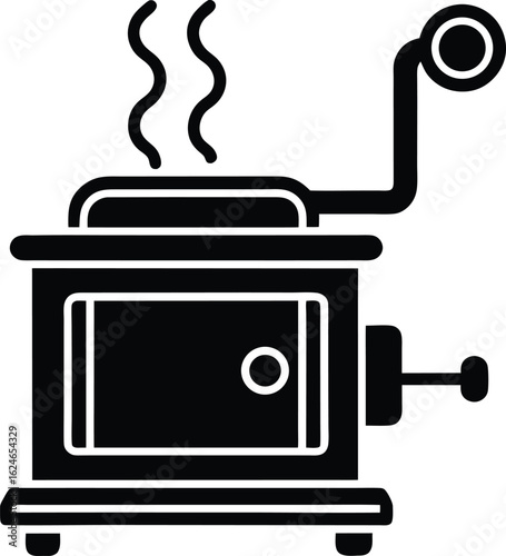 hot lather machine on white background.eps