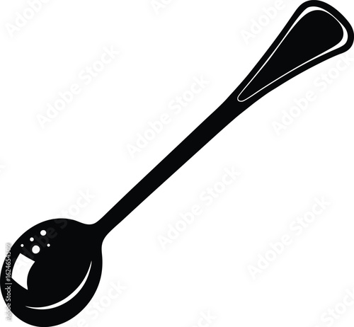 iced tea spoon on white background.eps