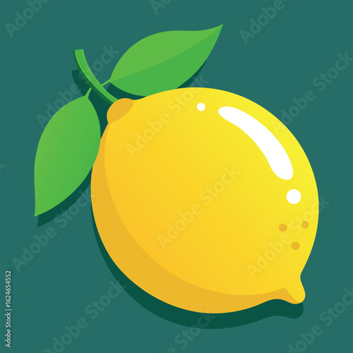 Lemon Fruit Fresh Vector Illustration Colorful