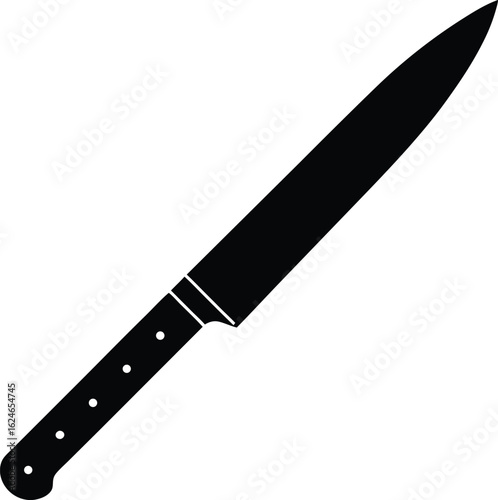 knife sharpening steel on white background.eps