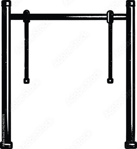 pull up bar on white background.eps