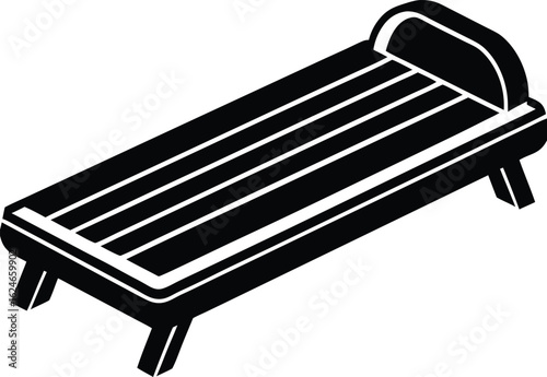 tanning bed on white background.eps