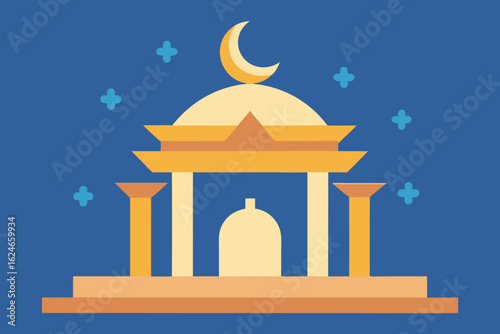 vector illustration of temple
