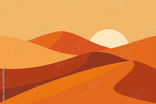 vector illustration of a desert landscape