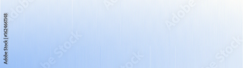 Vertical lines halftone pattern elliptical gradient ultra wide 32:9 aspect ratio light blue vector conceptual abstract background. Striped half tone ultrawide format futuristic technology abstraction