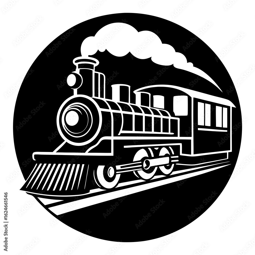 Naklejka premium vector illustration of an old train
