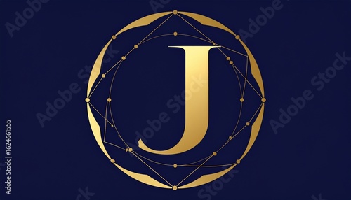 Elegant Gold J Monogram: Luxurious Initial Logo Design