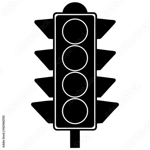 traffic light on a white background