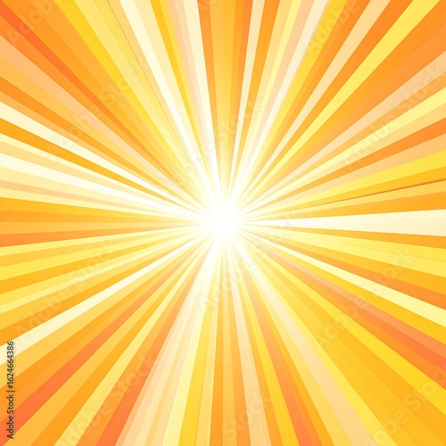 Bright, radiating sunburst pattern in warm yellow and orange hues