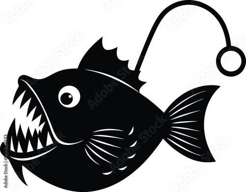 anglerfish lure on white background.eps