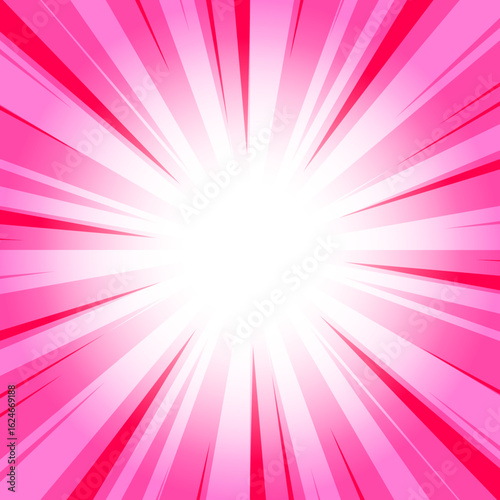 Folly Red Abstract Glowing Sunburst Background. Red Glow Effect Sunburst Background for Presentation, Banner, Poster, Flyer, Sales. Pop Art Poster for Summer and Spring Theme.