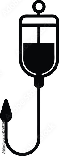 iv drip chamber on white background.eps