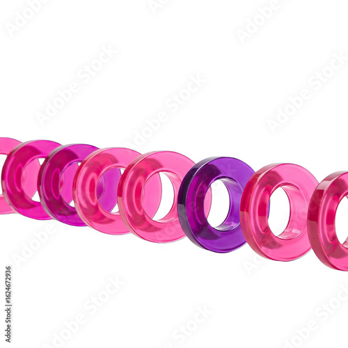 pink ribbon on white background