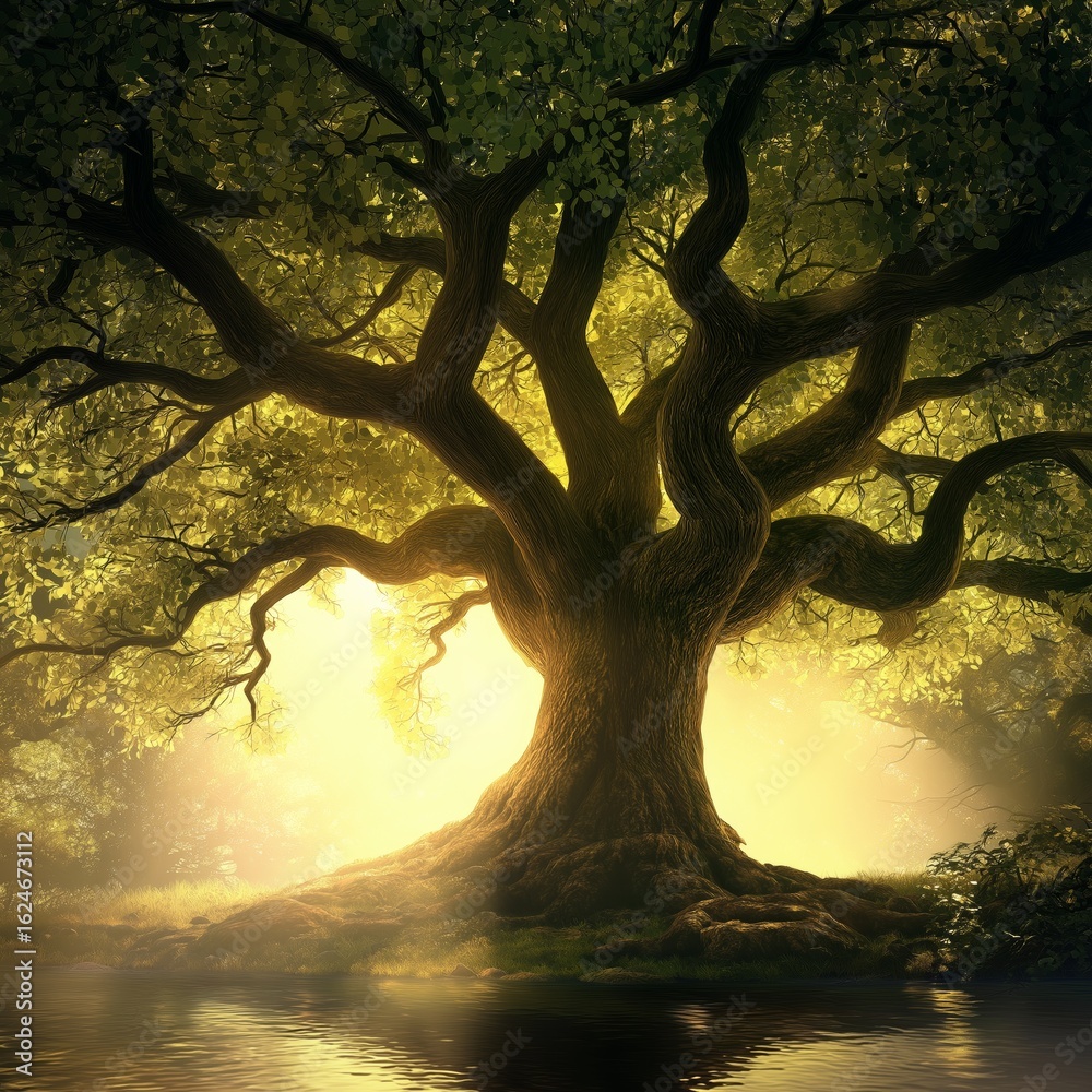 Fototapeta premium a calm picture of a tree