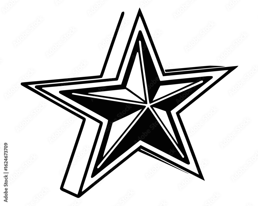 Obraz premium silver star icon