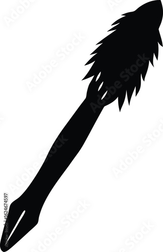 neanderthal tool on white background.eps
