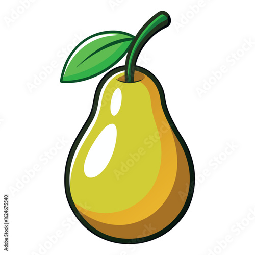 Pear Fruit Vector Illustration Icon
