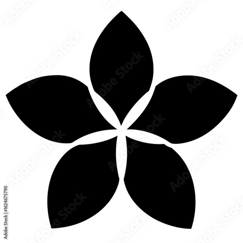 Minimalist Flower Silhouette Icon
