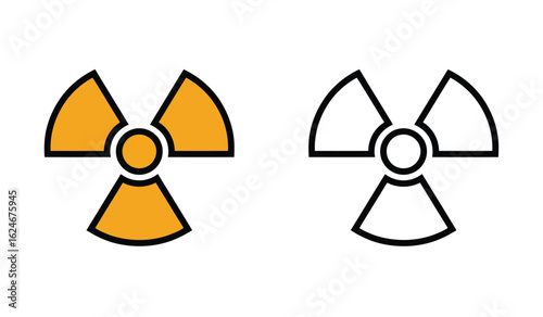 Radioactive Hazard Sign: A Warning Symbol with Radiation Icon and Safety Message