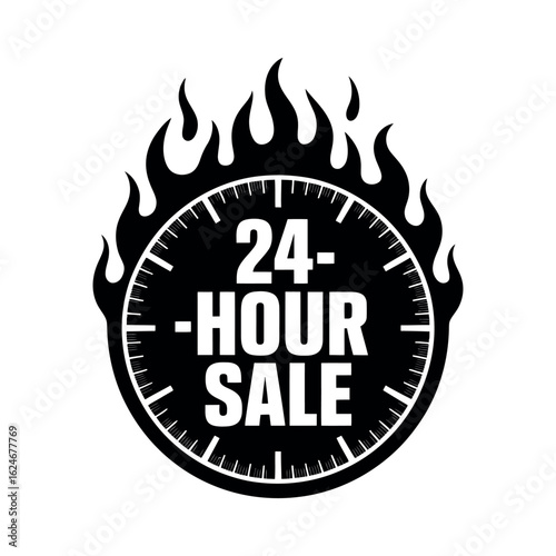 Fiery clock sale announcement twenty four hour fire