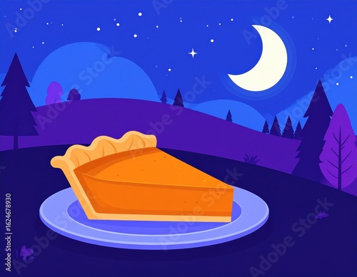 illustration of pumpkin pie