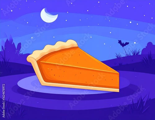 illustration of pumpkin pie