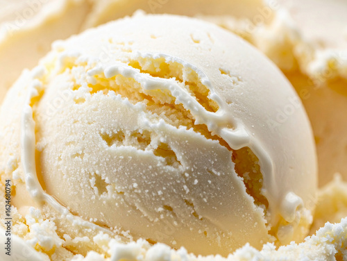 Obraz na płótnie Close-up of the ice cream, highlighting its velvety texture and flawless appearance