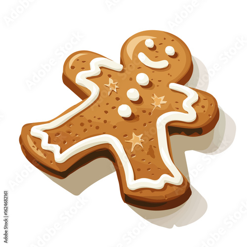 Mine Simple flat 2D icon gingerbread cookie isometric  view isometric view isolated on transparent background, vector, flat design, vector, animation design, simple flat 2D, minimalist design, clipart